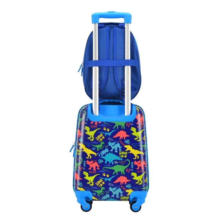  2 db-os ABS gyermek bőrönd szett Sok Dínó mintával