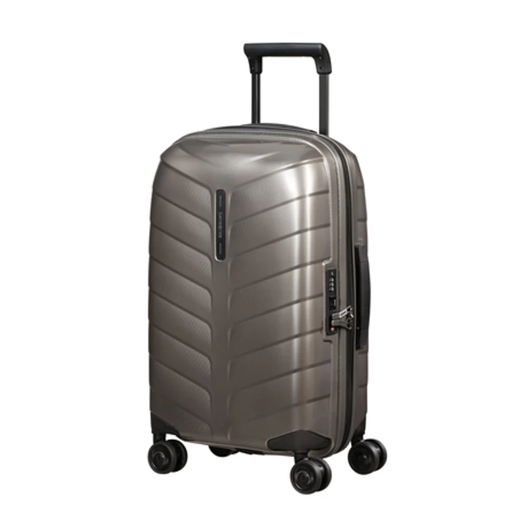 Samsonite Attrix Spinner Bővíthető Kabinbőrönd 55x35x23 cm Dune 10 év garancia