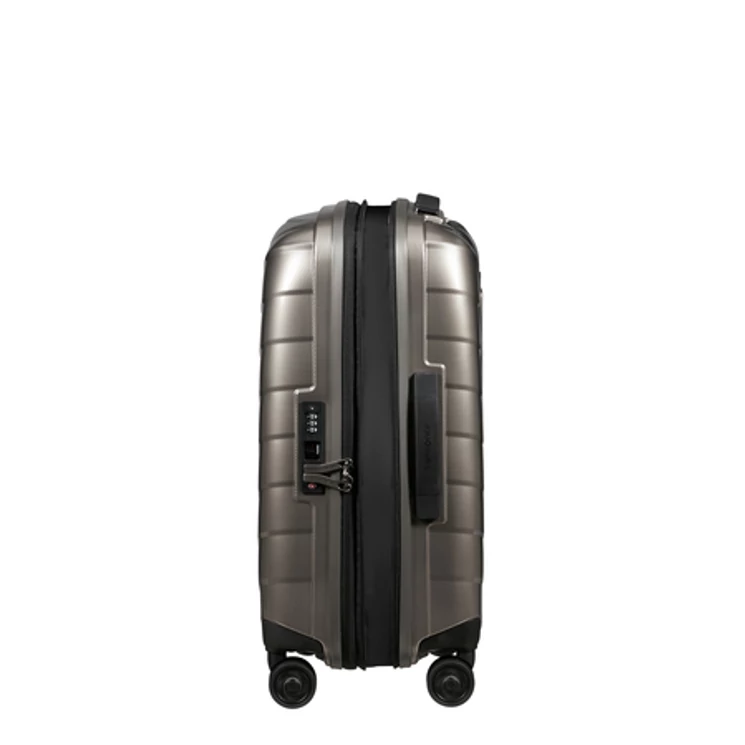 Samsonite Attrix Spinner Bővíthető Kabinbőrönd 55x35x23 cm Dune 10 év garancia