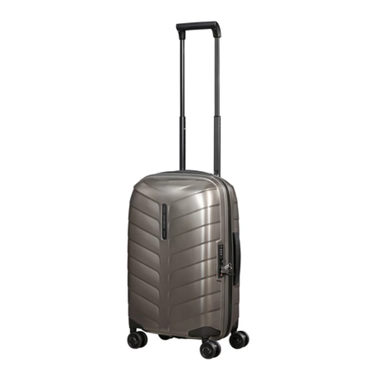 Samsonite Attrix Spinner Bővíthető Kabinbőrönd 55x35x23 cm Dune 10 év garancia