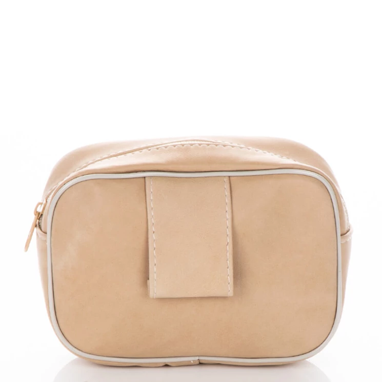 Valódi bőr övre fűzhető táska Bézs