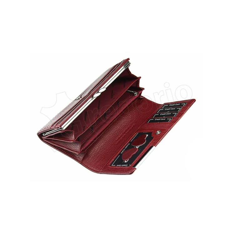 Gregorio Keretes Piros Lakkpénztárca RFID védelemmel