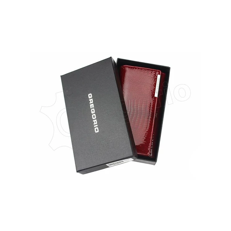 Gregorio Keretes Piros Lakkpénztárca RFID védelemmel