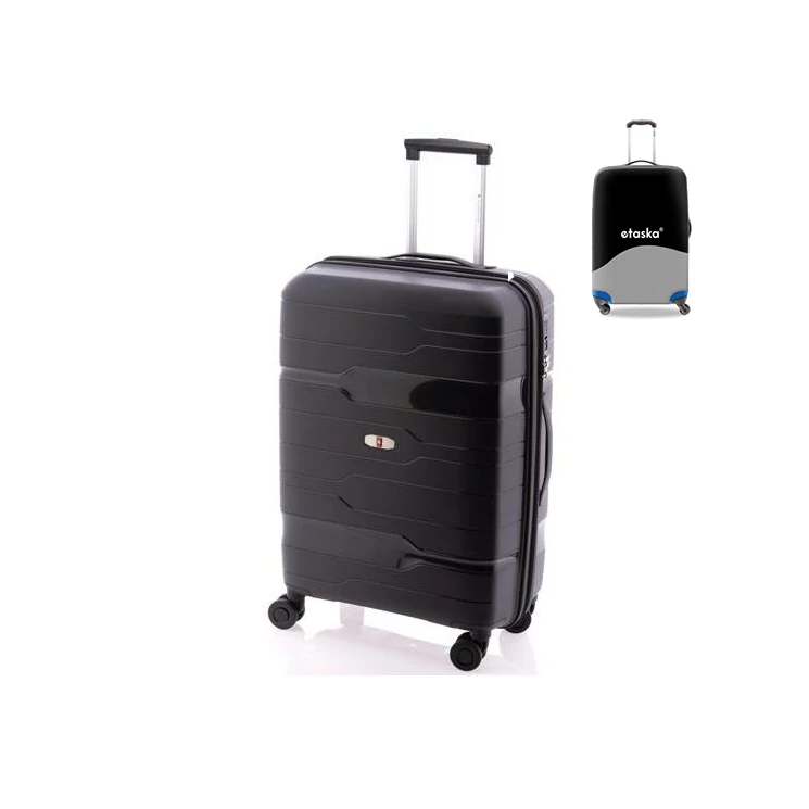 Gladiator Spinner bőrönd M-3811 Fekete ajándék bőröndhuzattal