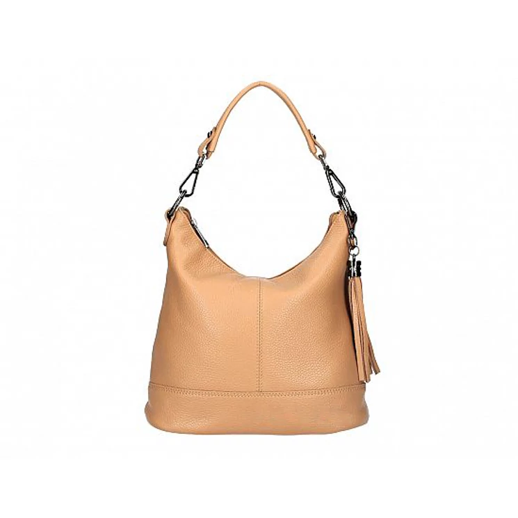 Valódi bőr női táska konyak színben S7221