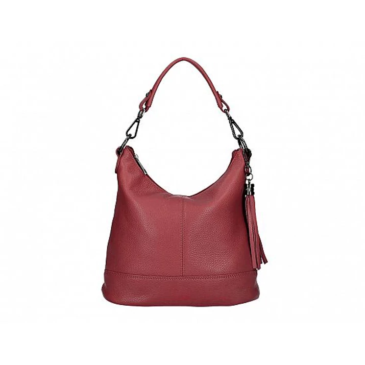 Valódi bőr női táska bordó színben S7221