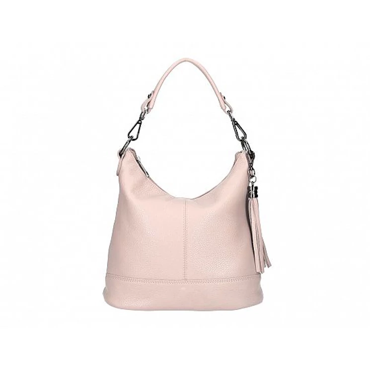 Valódi bőr női táska púder színben S7221