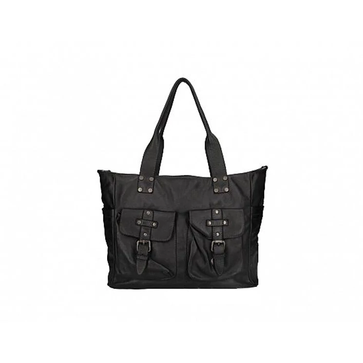 Valódi bőr női táska Fekete S7258