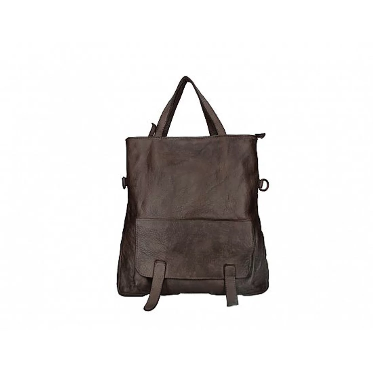 Valódi bőr női táska Sötétbarna S7263