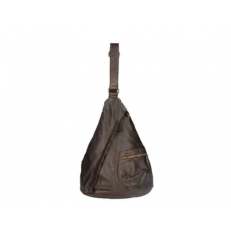 Valódi bőr női táska Sötétbarna TR299