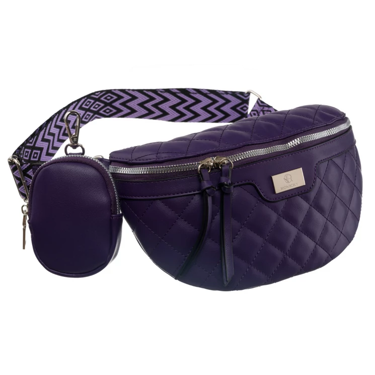Elegáns női övtáska Lila színben + Praktikus kiegészítővel