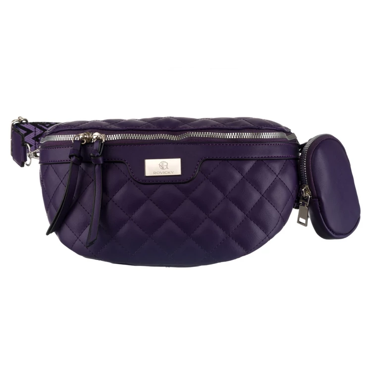 Elegáns női övtáska Lila színben + Praktikus kiegészítővel