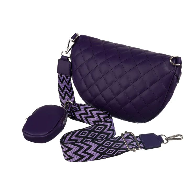 Elegáns női övtáska Lila színben + Praktikus kiegészítővel