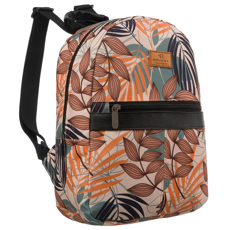 Tágas női városi hátizsák divatos mintában