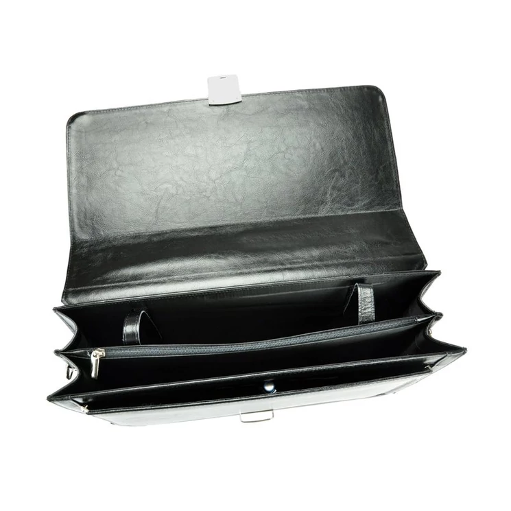 Stefania Valódi bőr Aktatáska fekete színben