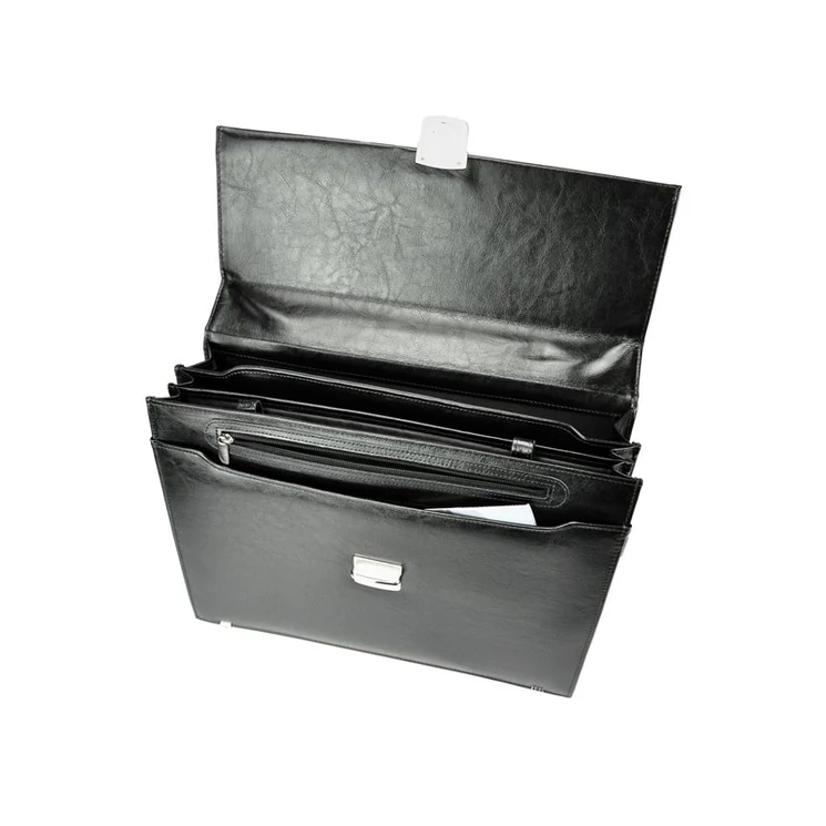 Stefania Sokrekeszes Valódi bőr Aktatáska fekete színben