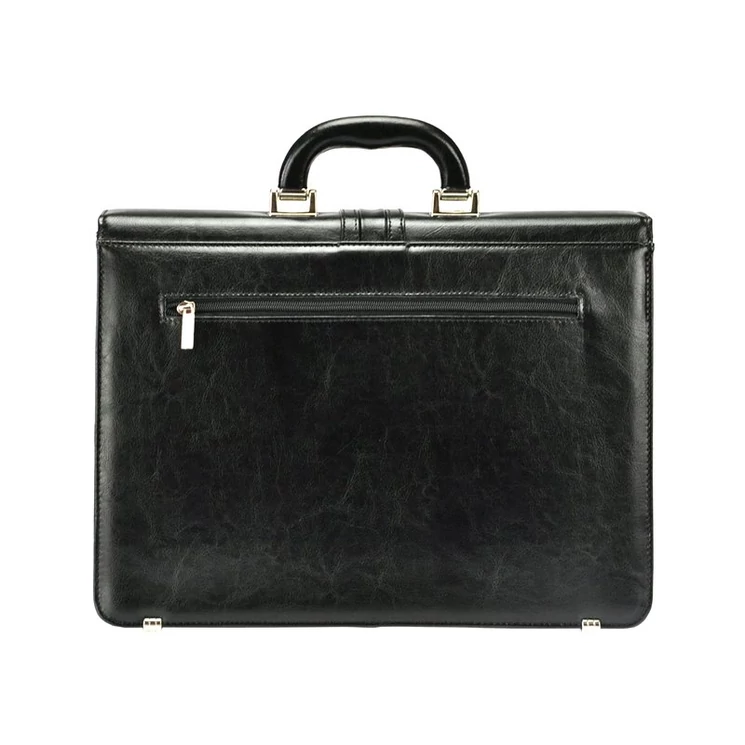 Stefania Valódi bőr Aktatáska fekete színben