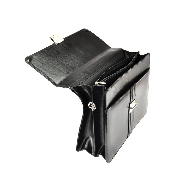 Stefania Valódi bőr Aktatáska fekete színben