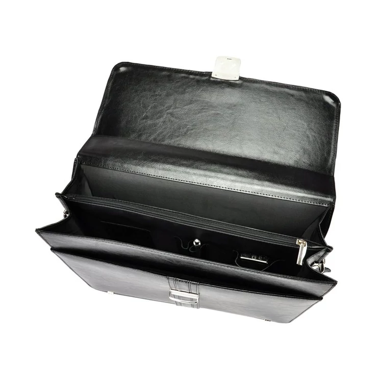 Stefania Valódi bőr Aktatáska fekete színben