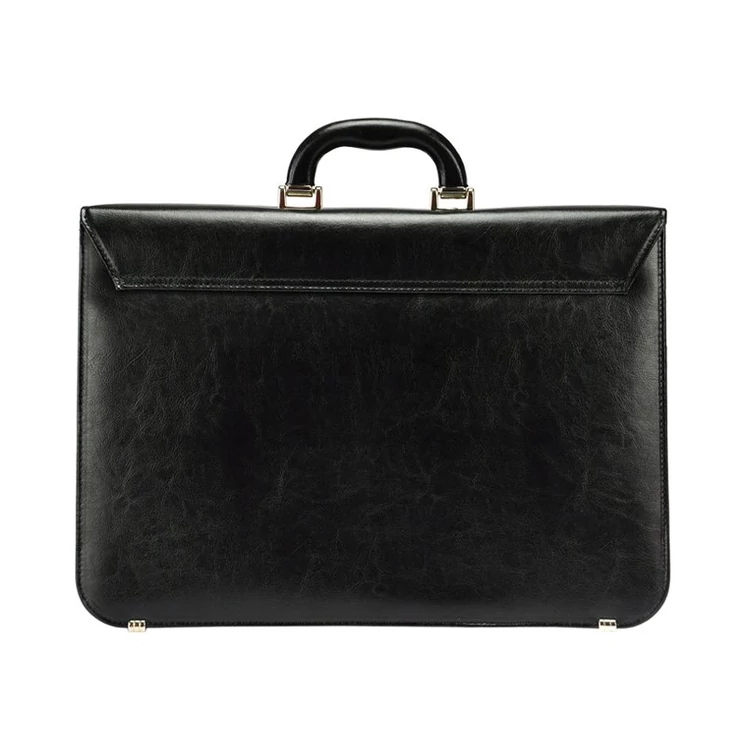 Stefania Sokrekeszes Valódi bőr Aktatáska fekete színben