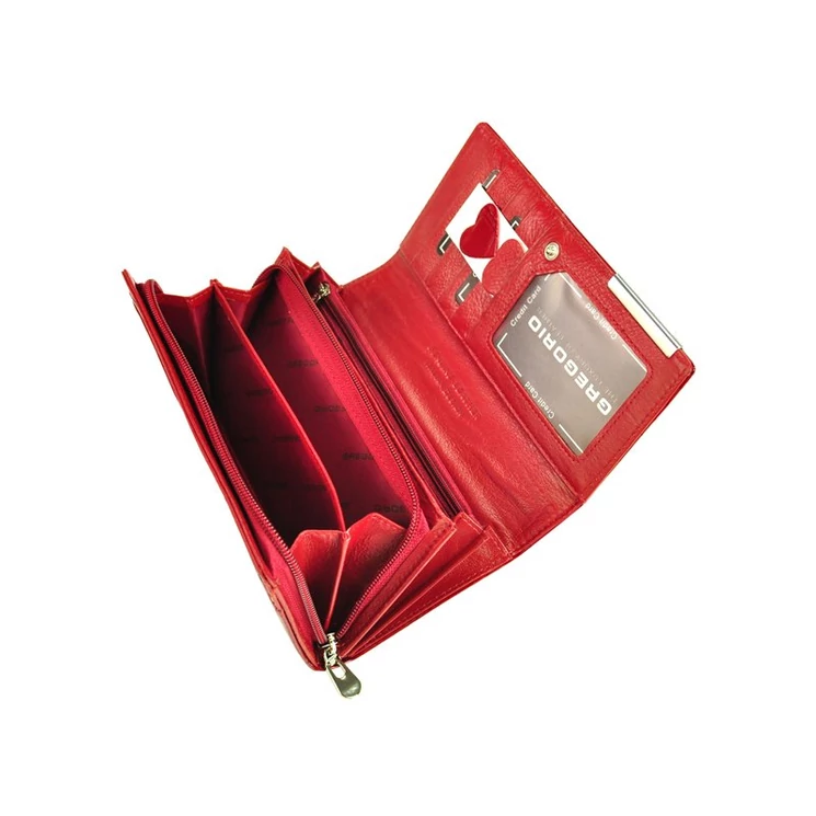 Piros  Valódi bőr Pénztárca