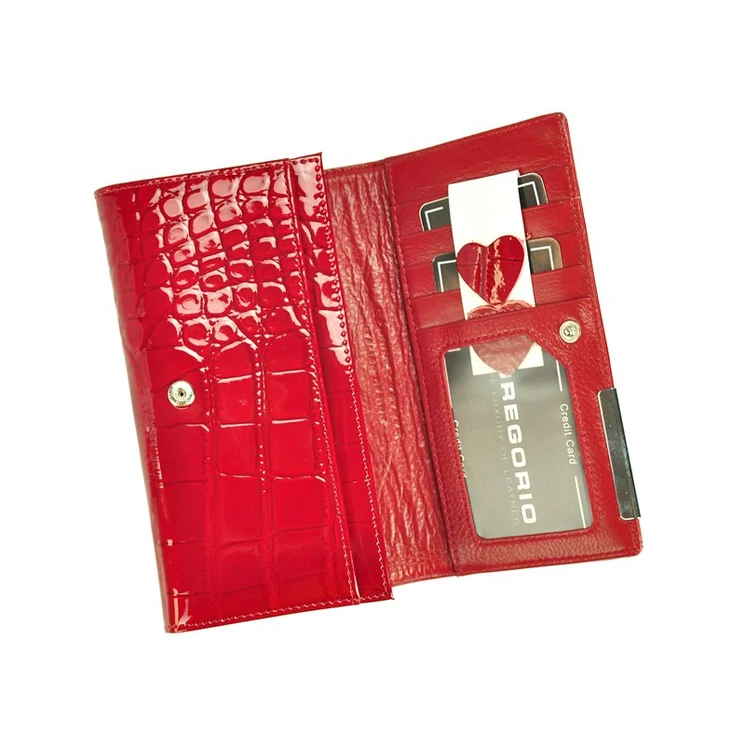 Piros Valódi bőr Pénztárca