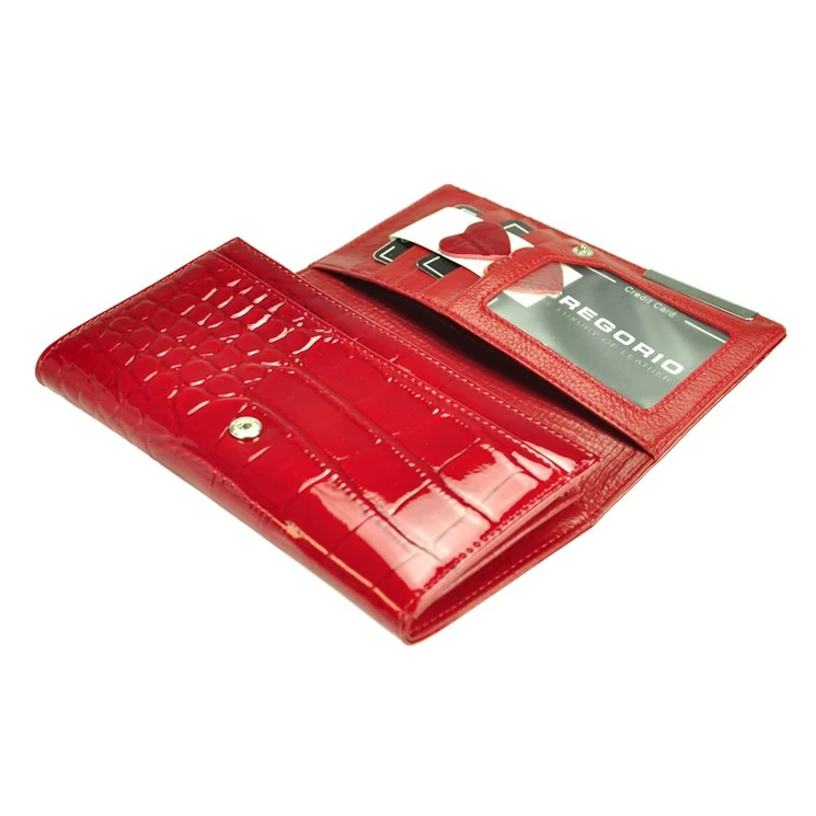 Piros Valódi bőr Pénztárca