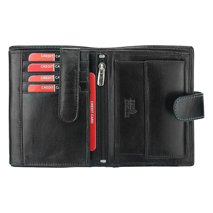 Ronaldo Valódi bőr Férfi Pénztárca RFID védelemmel