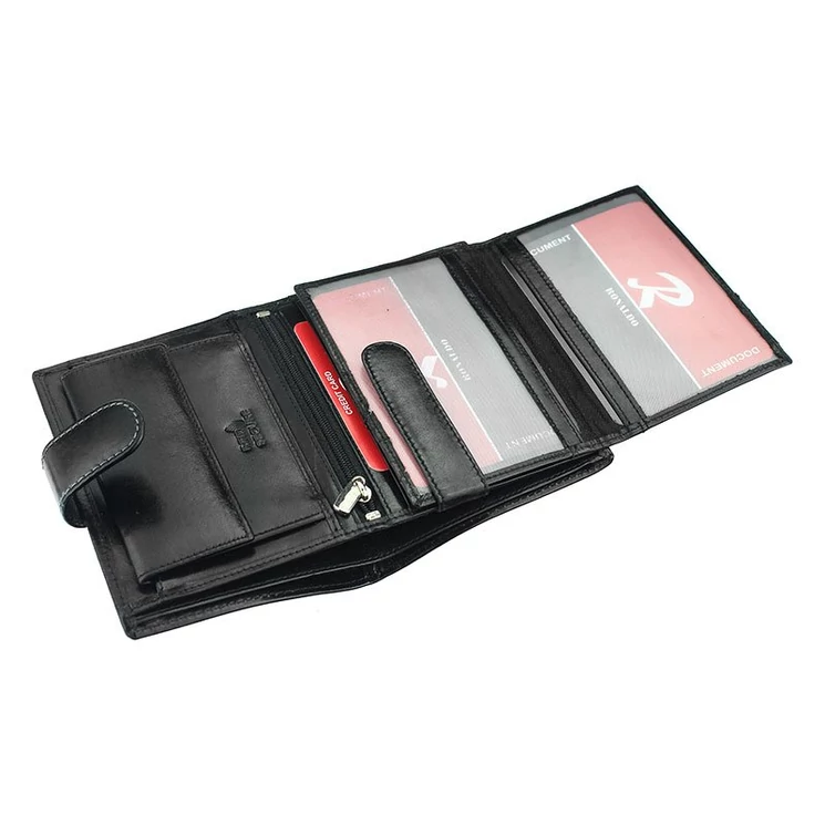 Ronaldo Valódi bőr Férfi Pénztárca RFID védelemmel