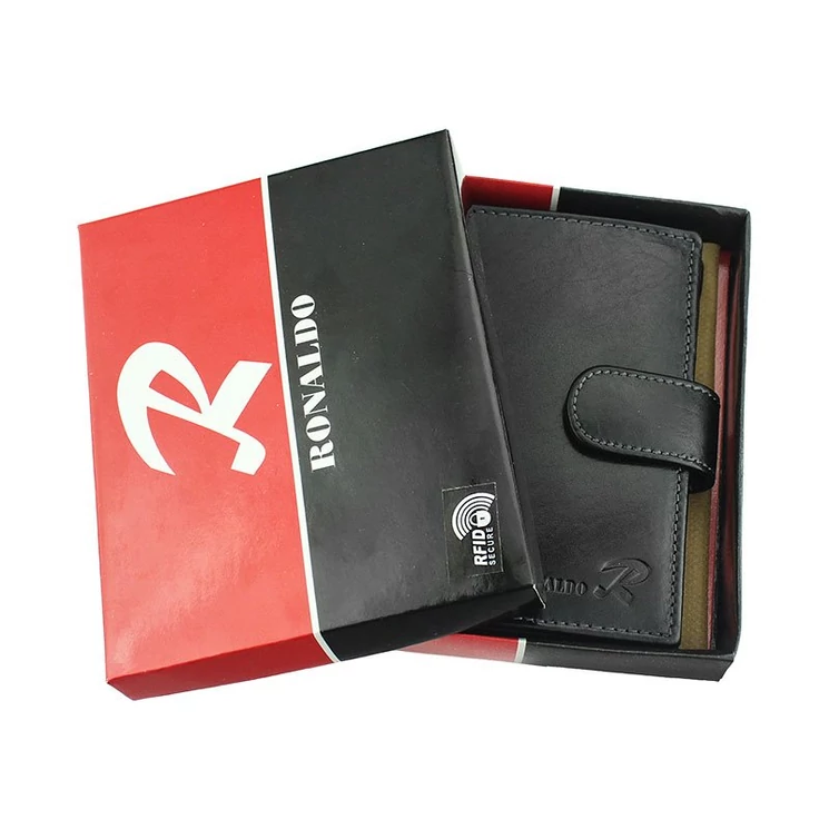 Ronaldo Valódi bőr Férfi Pénztárca RFID védelemmel