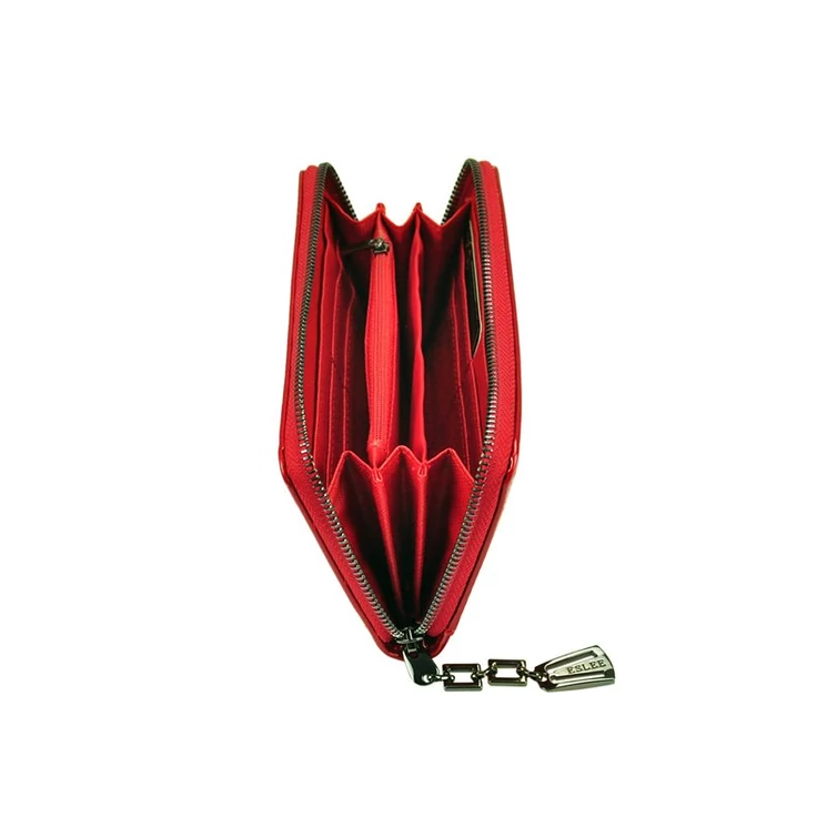 Eslee sötétbarna Műbőr + Valódi bőr Pénztárca