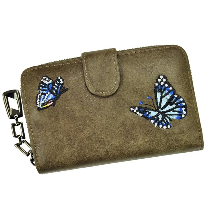 Eslee fekete Műbőr + Valódi bőr Pénztárca