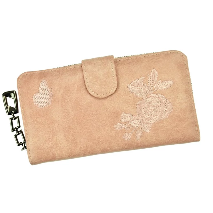 Eslee fekete Műbőr + Valódi bőr Pénztárca