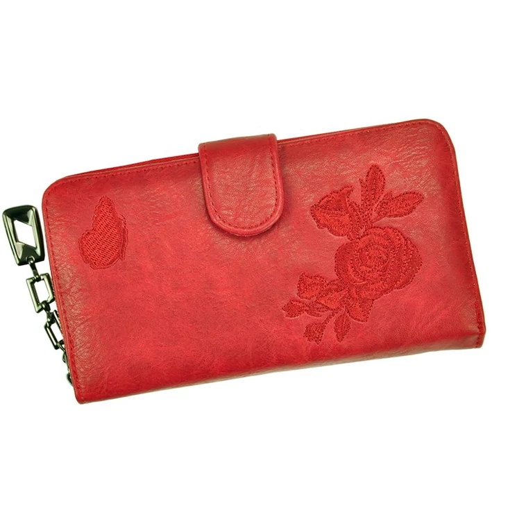 Eslee fekete Műbőr + Valódi bőr Pénztárca