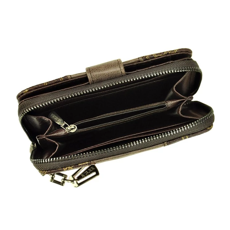 Eslee fekete Műbőr + Valódi bőr Pénztárca