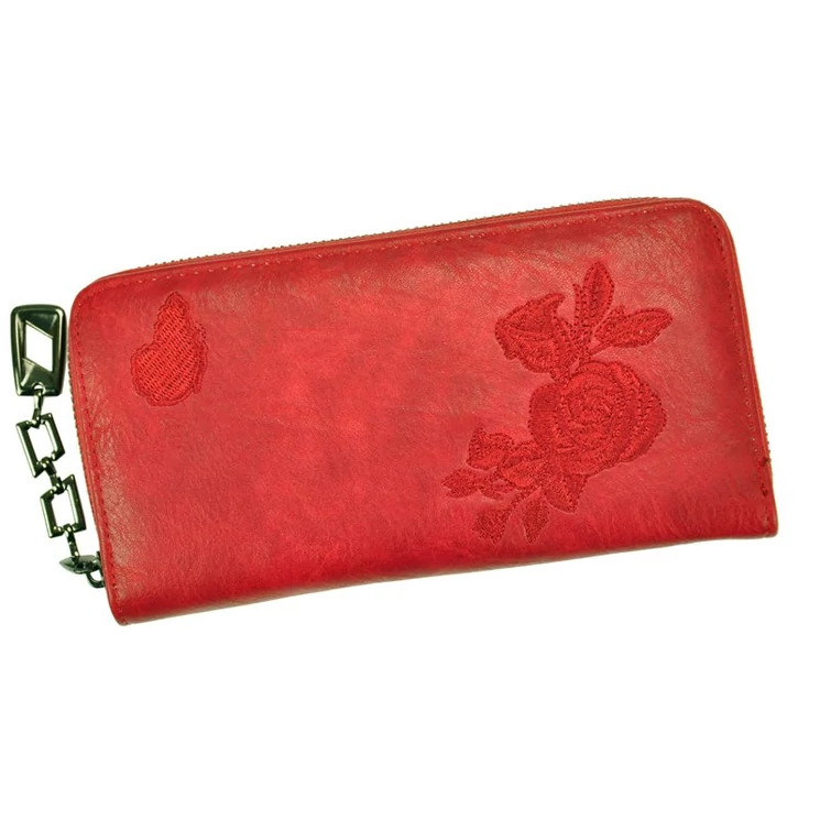 Virágmintás női Camel színű  Pénztárca