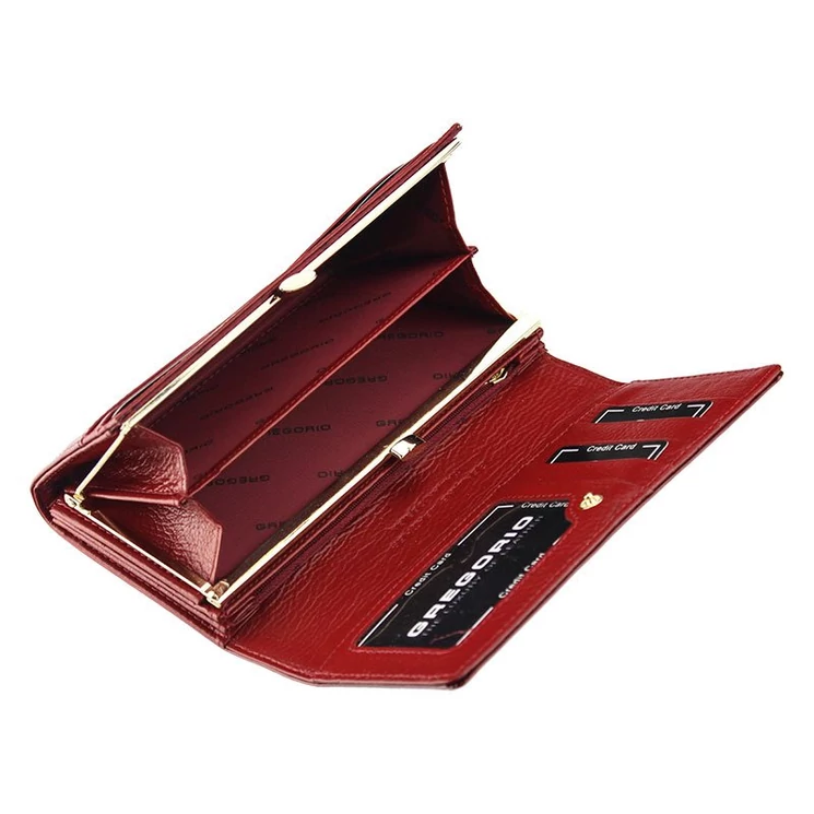 Piros Valódi bőr Pénztárca