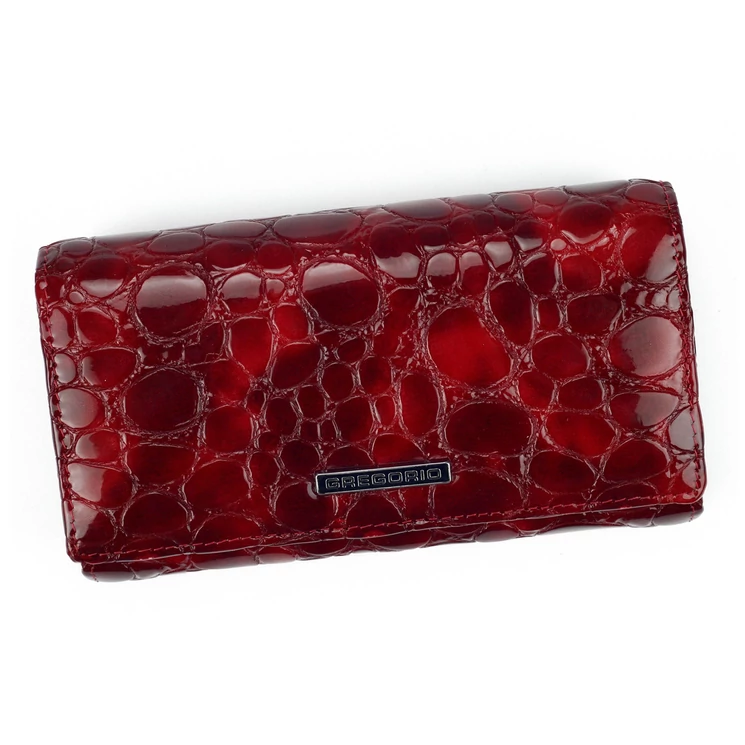 Gregorio Valódi bőr Pénztárca Piros színben