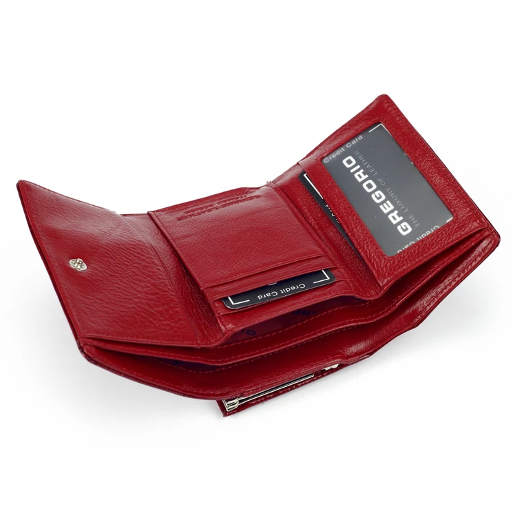 Piros Lakk Valódi bőr Pénztárca