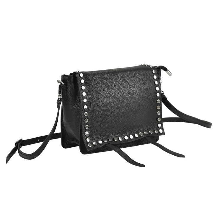 Patrizia Piu fekete Valódi bőr Valódi bőr női táska