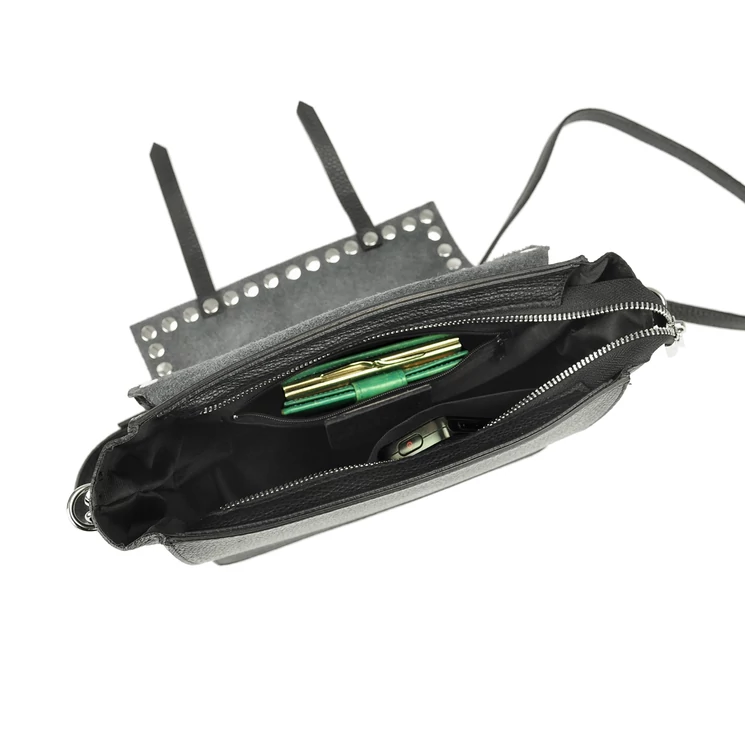 Patrizia Piu fekete Valódi bőr Valódi bőr női táska