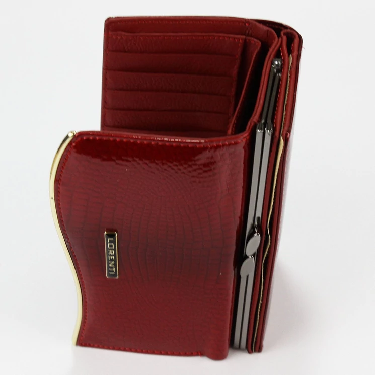 Lorenti piros Műbőr + Valódi bőr Pénztárca