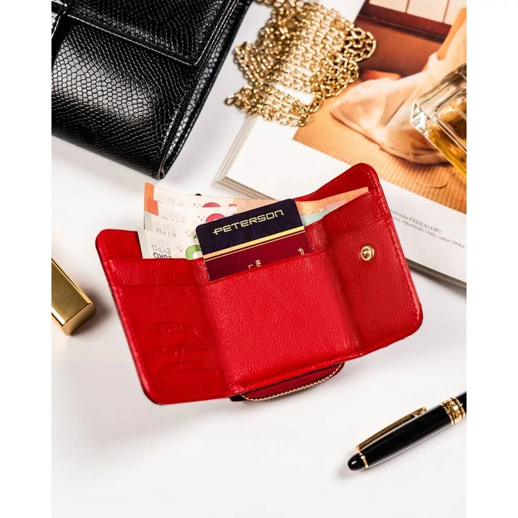 Peterson Lakk Valódi bőr női Pénztárca