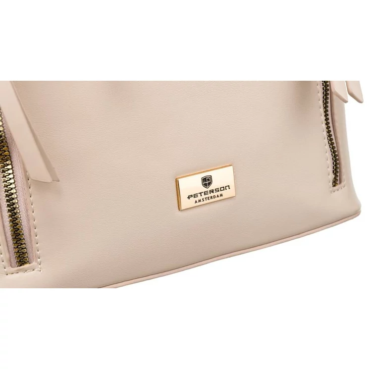 Stílusos női hátizsák Bézs színben