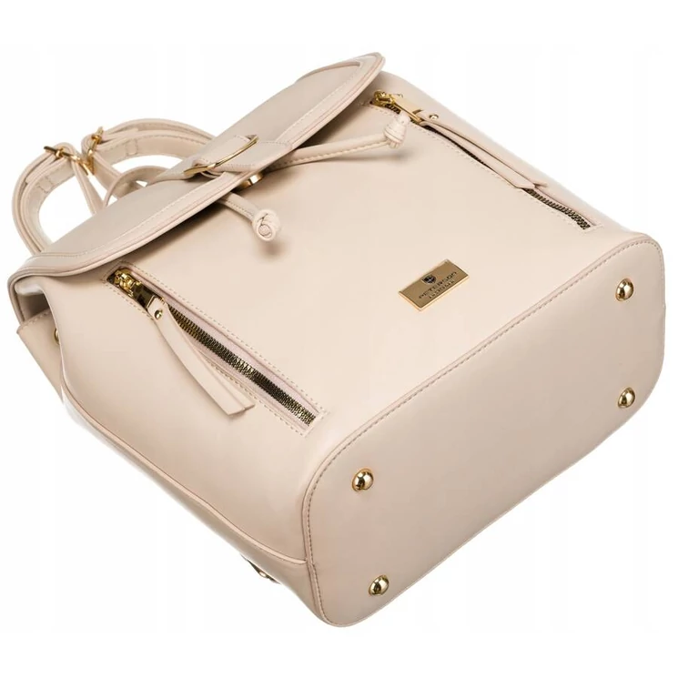 Stílusos női hátizsák Bézs színben