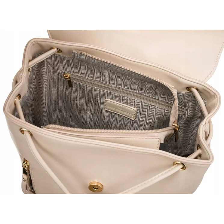 Stílusos női hátizsák Bézs színben