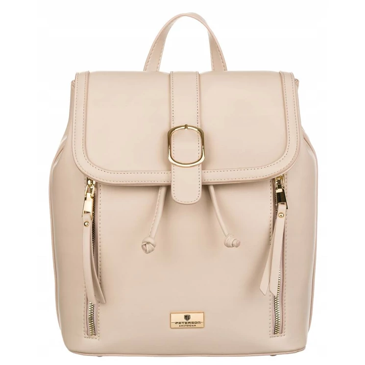 Stílusos női hátizsák Bézs színben