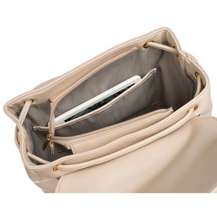 Stílusos női hátizsák Bézs színben