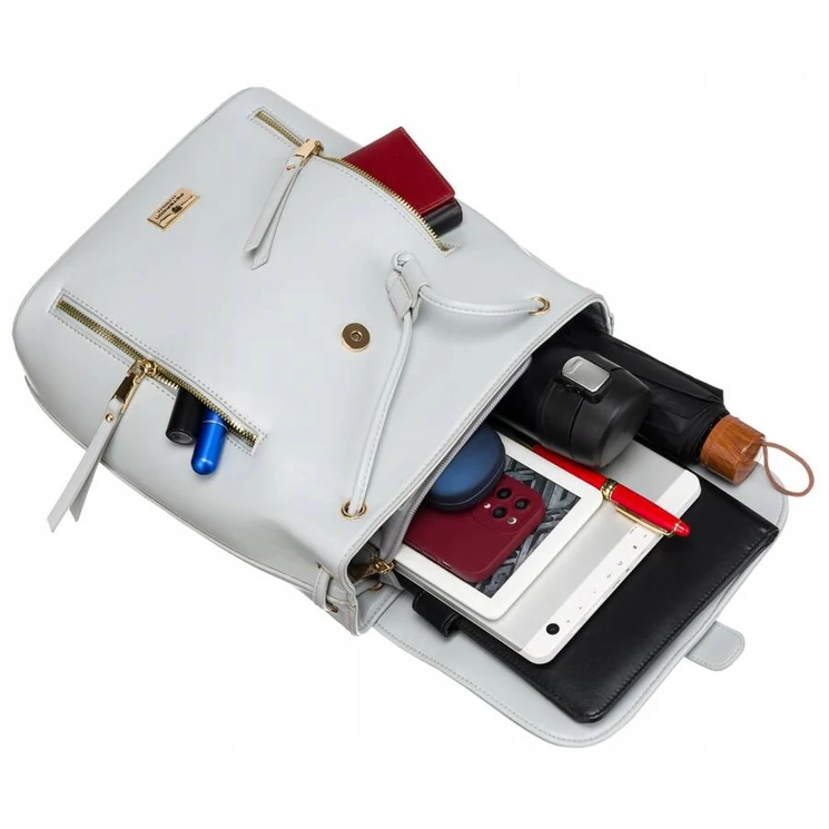 Stílusos női hátizsák Szürke színben