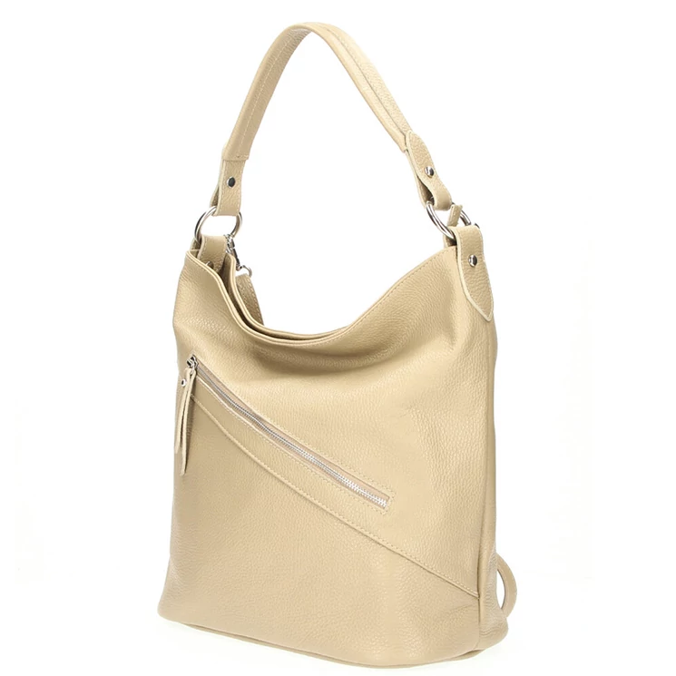 Valódi bőr női táska Bézs színben S7181 Beige